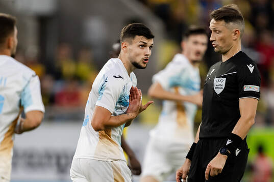 Niko Galesic of Rijeka reacts
