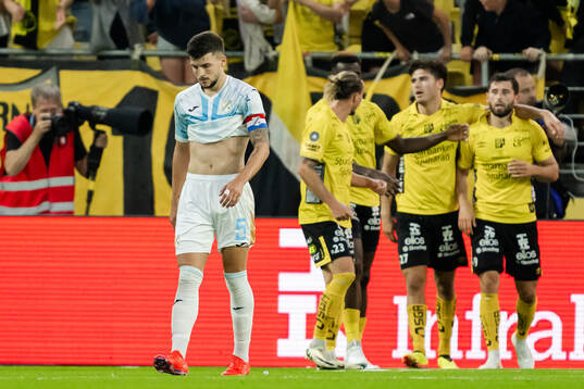 Niko Galesic of Rijeka looks dejected