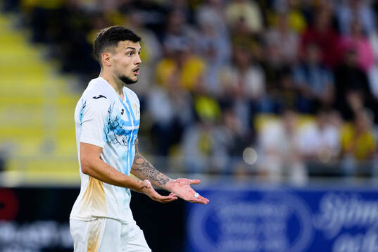 Niko Galesic of Rijeka reacts