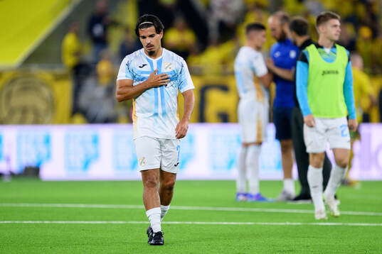 Nais Djouahra of Rijeka looks dejected