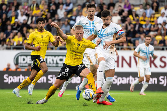 Per Frick of Elfsborg and Niko Jankovic of Rijeka