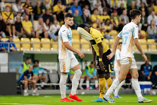 Michael Baidoo of Elfsborg looks dejected