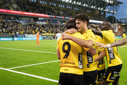 Arber Zeneli and Besfort Zeneli of Elfsborg celebrate the