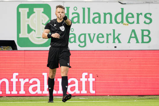 Referee with a VAR review