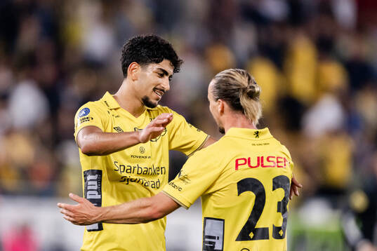Ahmed Qasem and Niklas Hult of Elfsborg celebrate