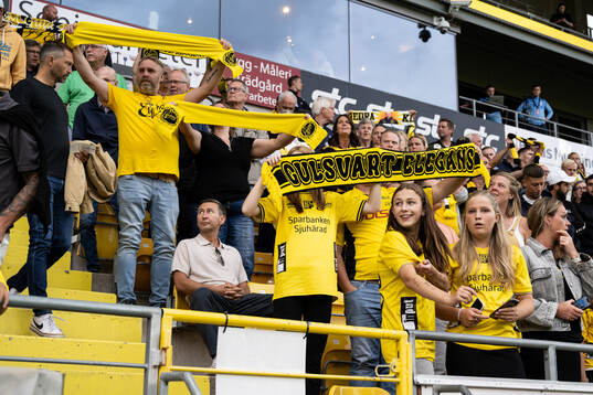 Spectators in the stand