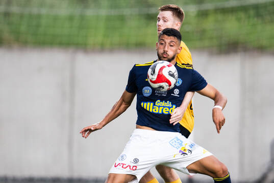 Falkenbergs FFs Leonardo Farah Shahin och Lund BKs Dennis