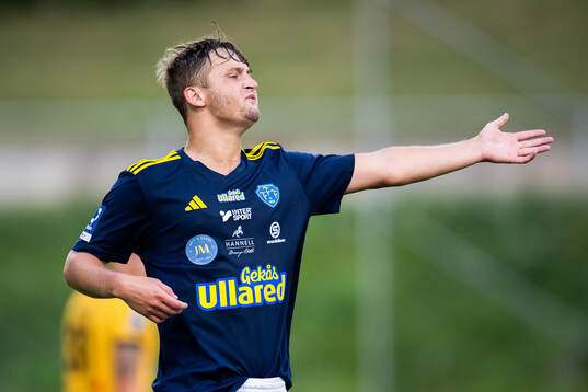 Falkenbergs FFs Noel Hansson agerar