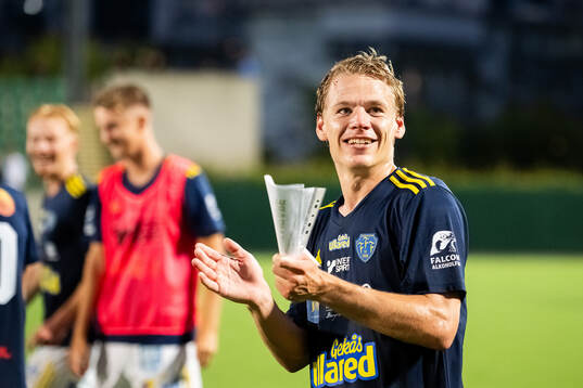 Falkenbergs FFs Melker Nilsson jublar
