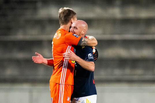 Falkenbergs FFs målvakt Anton Andersson och Christoffer
