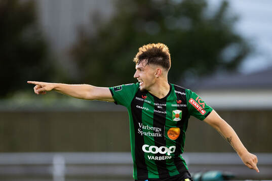 Varbergs Isak Bjerkebo jublar