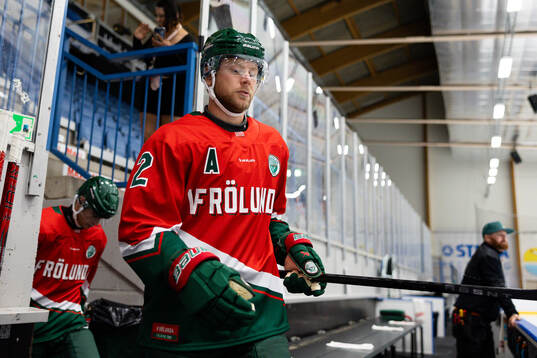 Frölundas Christian Folin innan träningsmatchen i