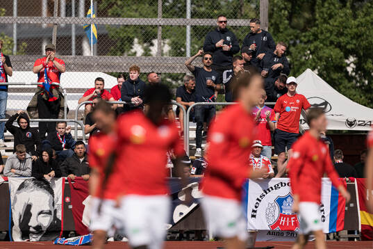 Helsingborgs supporterar på läktaren