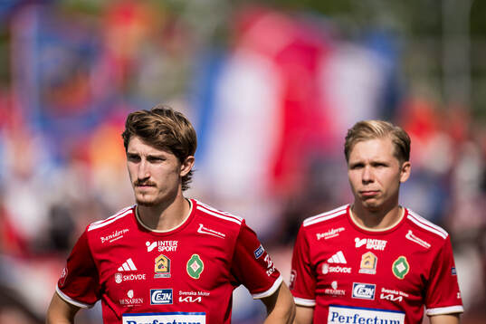 Skövde AIKs Hugo Engström och Samuel Sörman