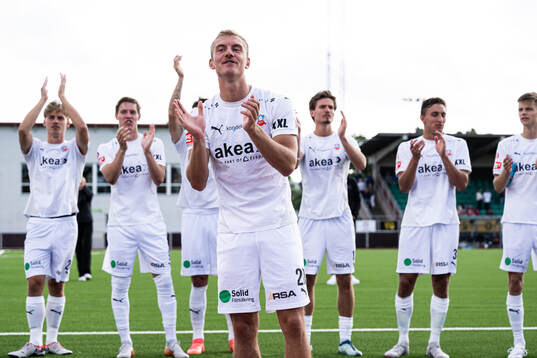 Helsingborgs Dennis Olsson jublar