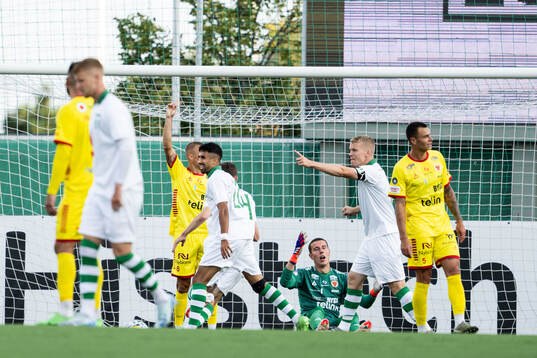 Kalmars målvakt Samuel Brolin deppar