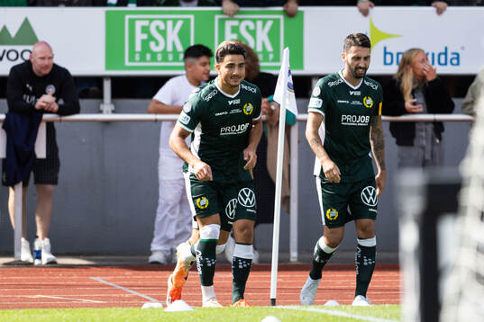 Hammarbys Jusef Erabi jublar
