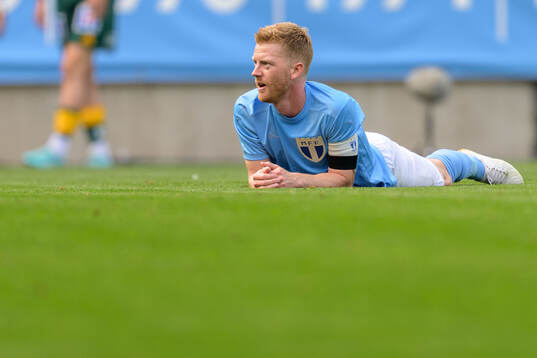 Malmö FFs Anders Christiansen deppar