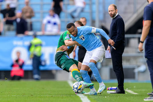 IFK Norrköpings Dino Salihovic och Malmö FFs Martin