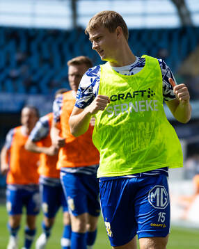 IFK Göteborgs David Kjær Kruse innan fotbollsmatchen i
