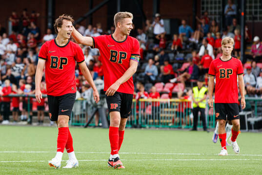 Brommapojkarnas Alex Timossi Andersson och Ludvig Fritzson