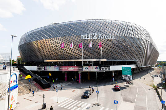 Vy över Tele2 Arena