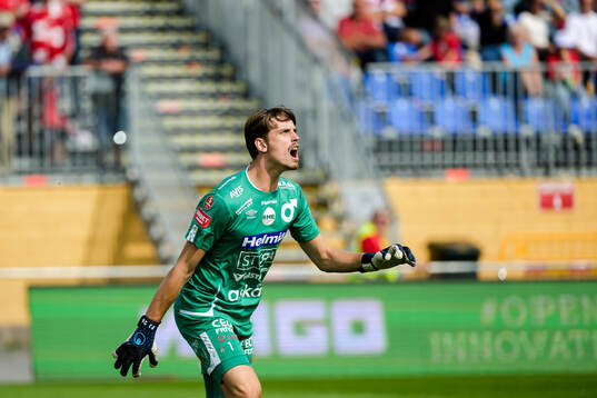 Degerfors målvakt Wille Jakobsson