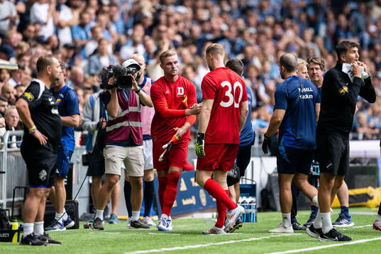 Djurgårdens målvakt Jacob Rinne och målvakt Malkolm