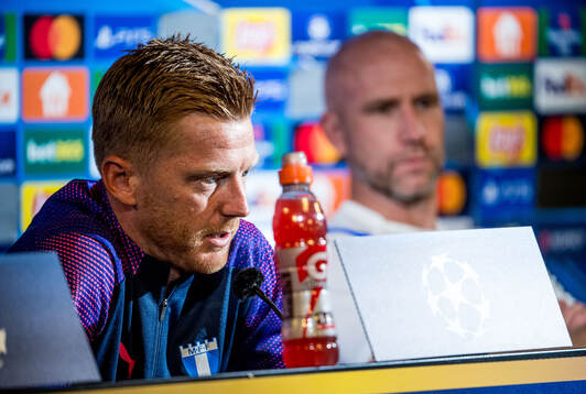 Anders Christiansen and Head coach Henrik Rydström of