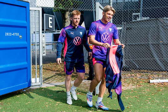 Anders Christiansen and Jens Stryger of Malmö FF
