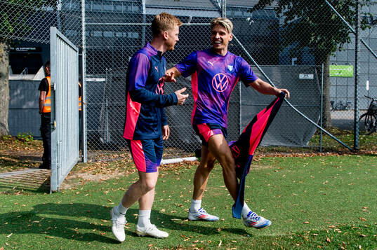 Anders Christiansen and Jens Stryger of Malmö FF