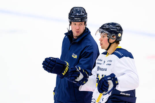 Tränare Anton Blomqvist och Måns Lindbäck