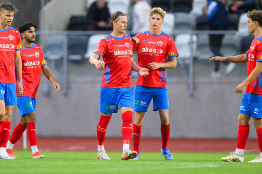 Helsingborgs Taylor Silverholt jublar