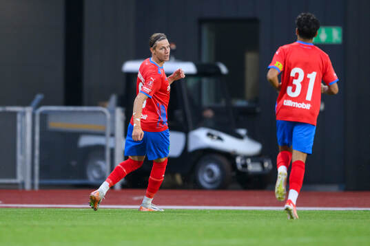 Helsingborgs Taylor Silverholt jublar