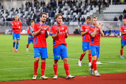 Helsingborgs spelare jublar