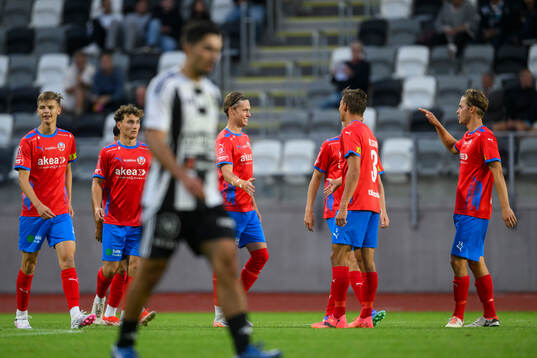 Helsingborgs spelare jublar