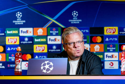 Head coach Lars Friis of Sparta Prag looks dejected