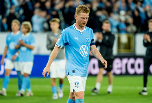 Anders Christiansen of Malmö FF looks dejected