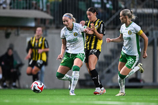 Häckens Tabby Tindell mot Hammarbys Eva Nyström och Alice