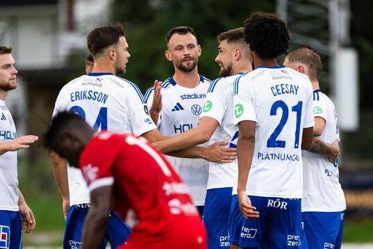 IFK Norrköpings Max Watson och Tim Prica jublar