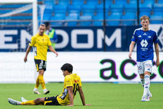 Ahmed Qasem of Elfsborg in pain