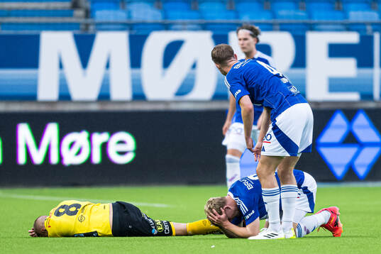 Sebastian Holmén of Elfsborg in pain