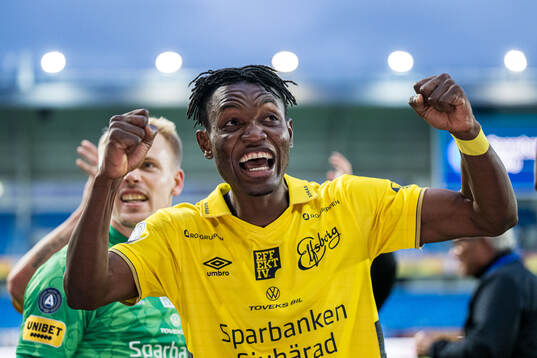 Jalal Abdullai of Elfsborg celebrates