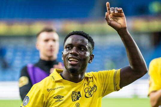 Michael Baidoo of Elfsborg celebrates
