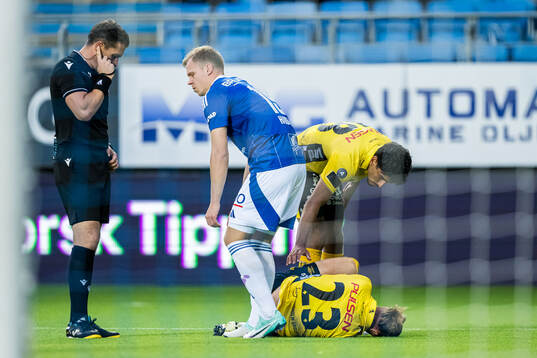 Niklas Hult of Elfsborg in pain