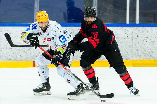 Fischtown Penguins Dominik Uher och Malmö Redhawks Robin