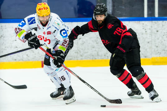 Fischtown Penguins Dominik Uher och Malmö Redhawks Robin