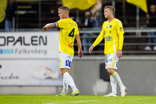 Falkenbergs Tim Stålheden och Linus Borgström deppar