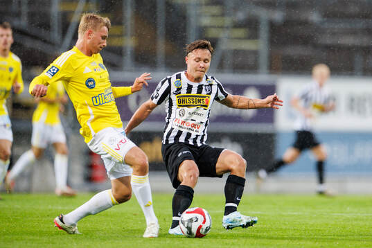 Falkenbergs Tim Stålheden och Landskronas Vincent Sundberg