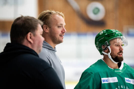 Sportchef Hampus Sjöström och Michael Kapla